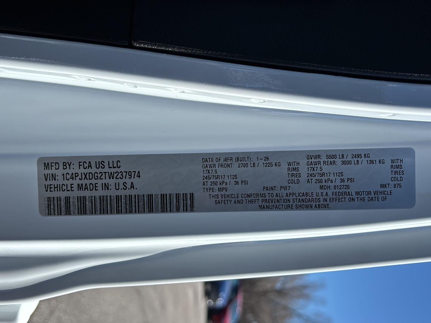 2026 Jeep Wrangler WRANGLER 4-DOOR SPORT S