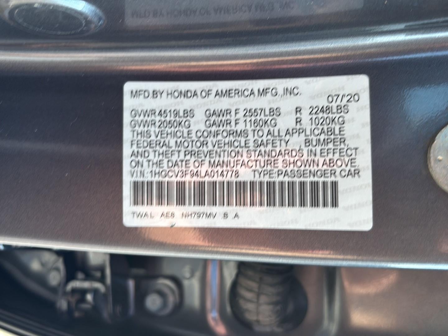 2020 Honda Accord Hybrid Touring