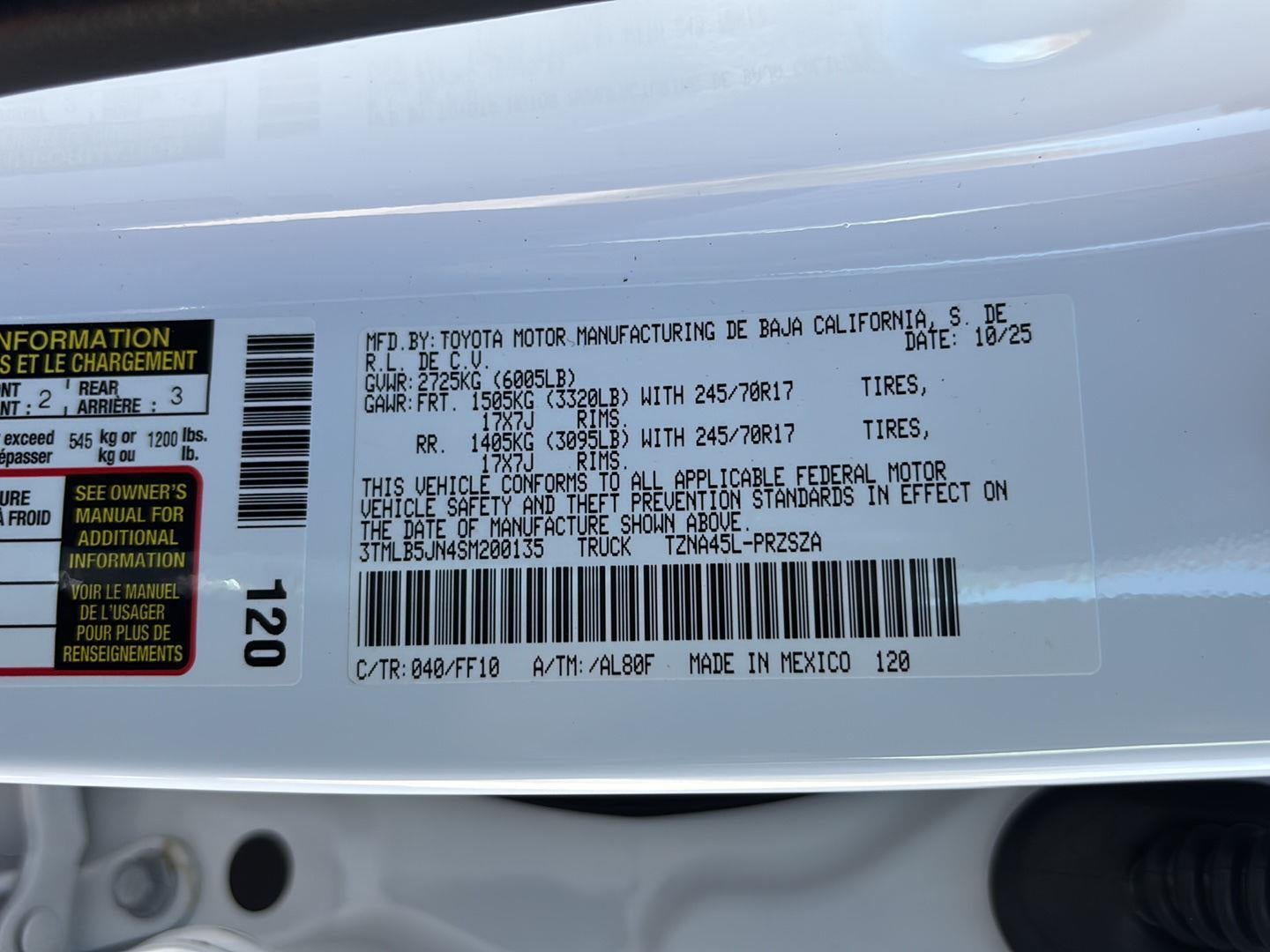 2025 Toyota Tacoma SR5