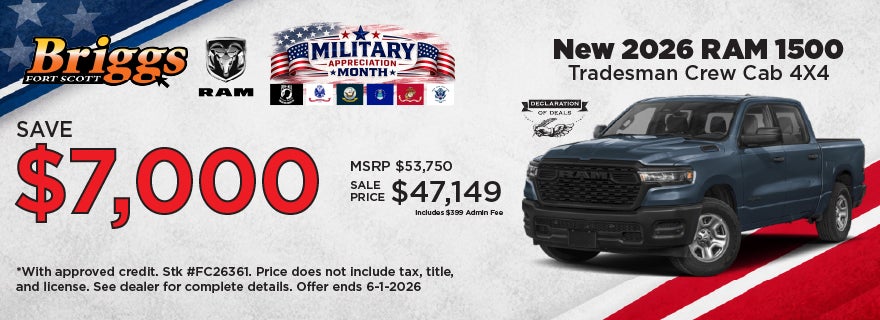 2026 RAM 1500 Tradesman Crew Cab 4x4