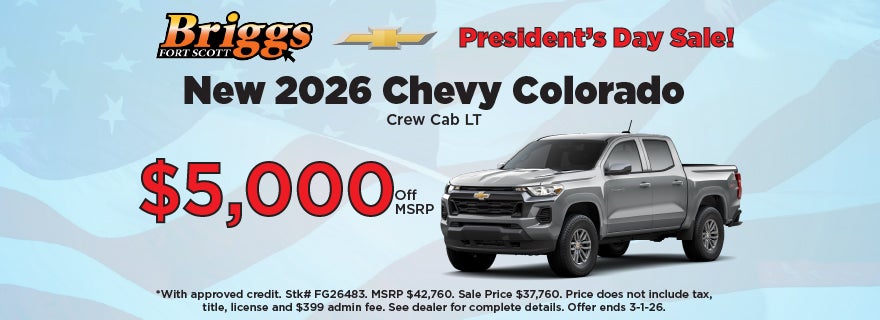 New 2026 Chevy Colorado Crew Cab LT