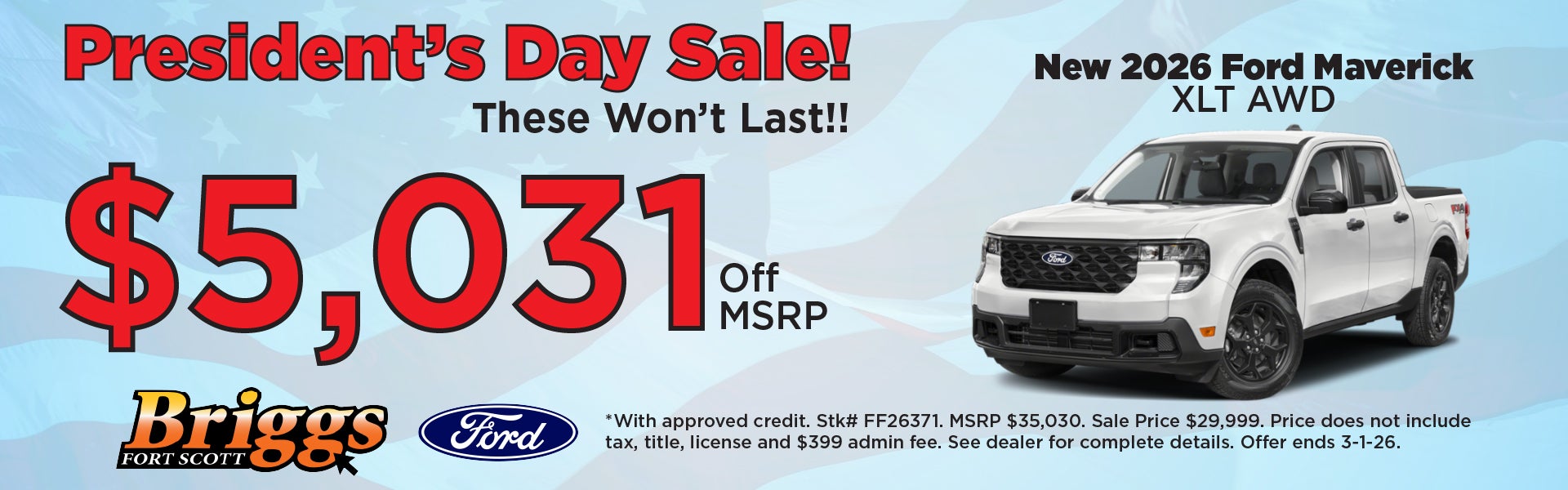 New 2026 Ford Maverick XLT AWD